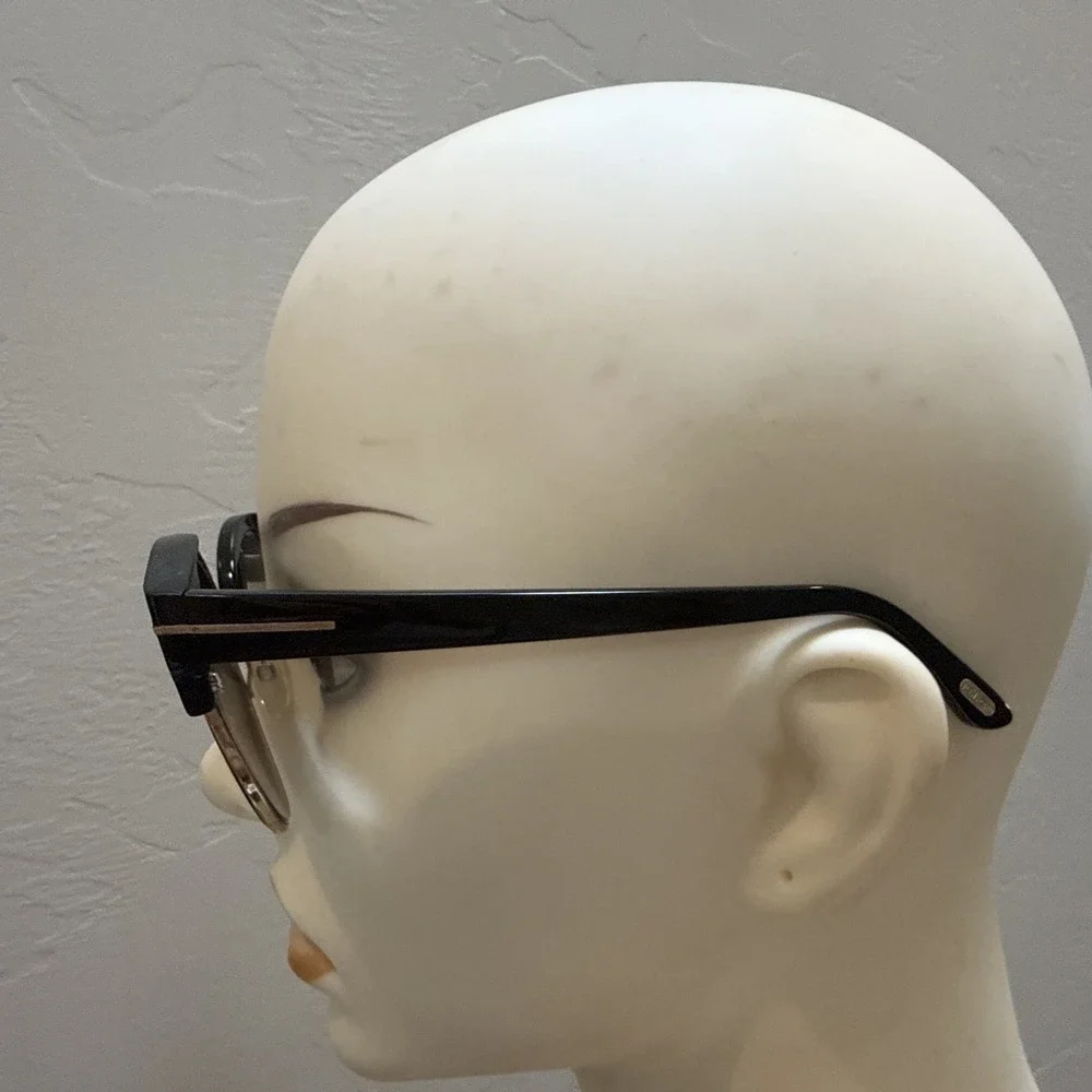 Tom Ford Alissa TF608 01B Black Gold Eyeglass Frames Only 54-21 140 Women's
